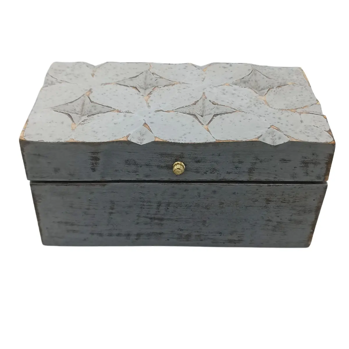 Boîte décorative Étoile grise - 22 × 12 × 10 cm - vue principale
