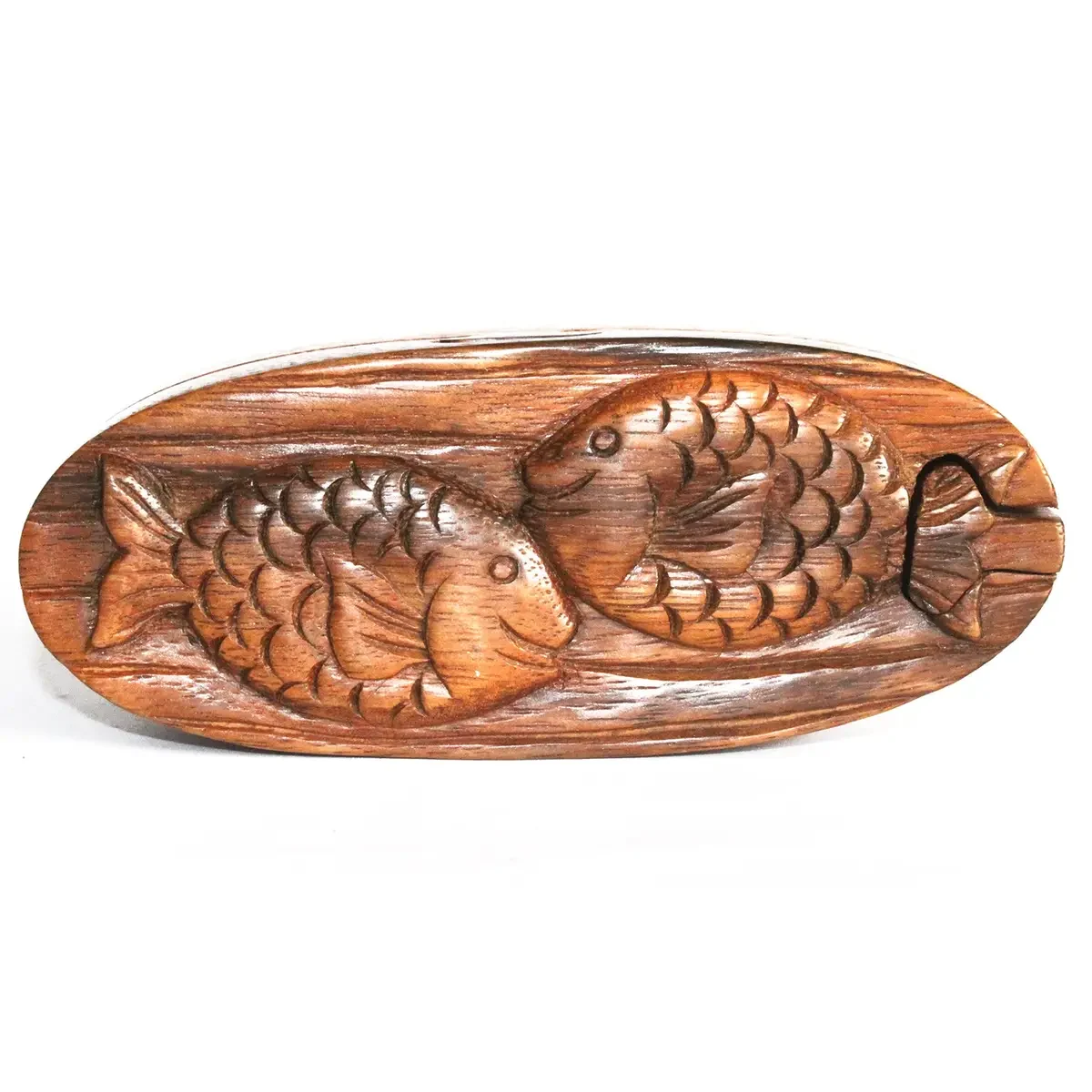Boîte puzzle en bois, deux poissons - Maison douce