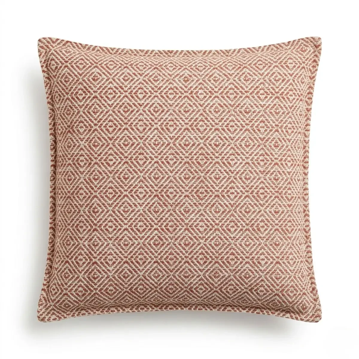 Housse de coussin carrés bordeaux, 45 × 45 cm - Maison douce