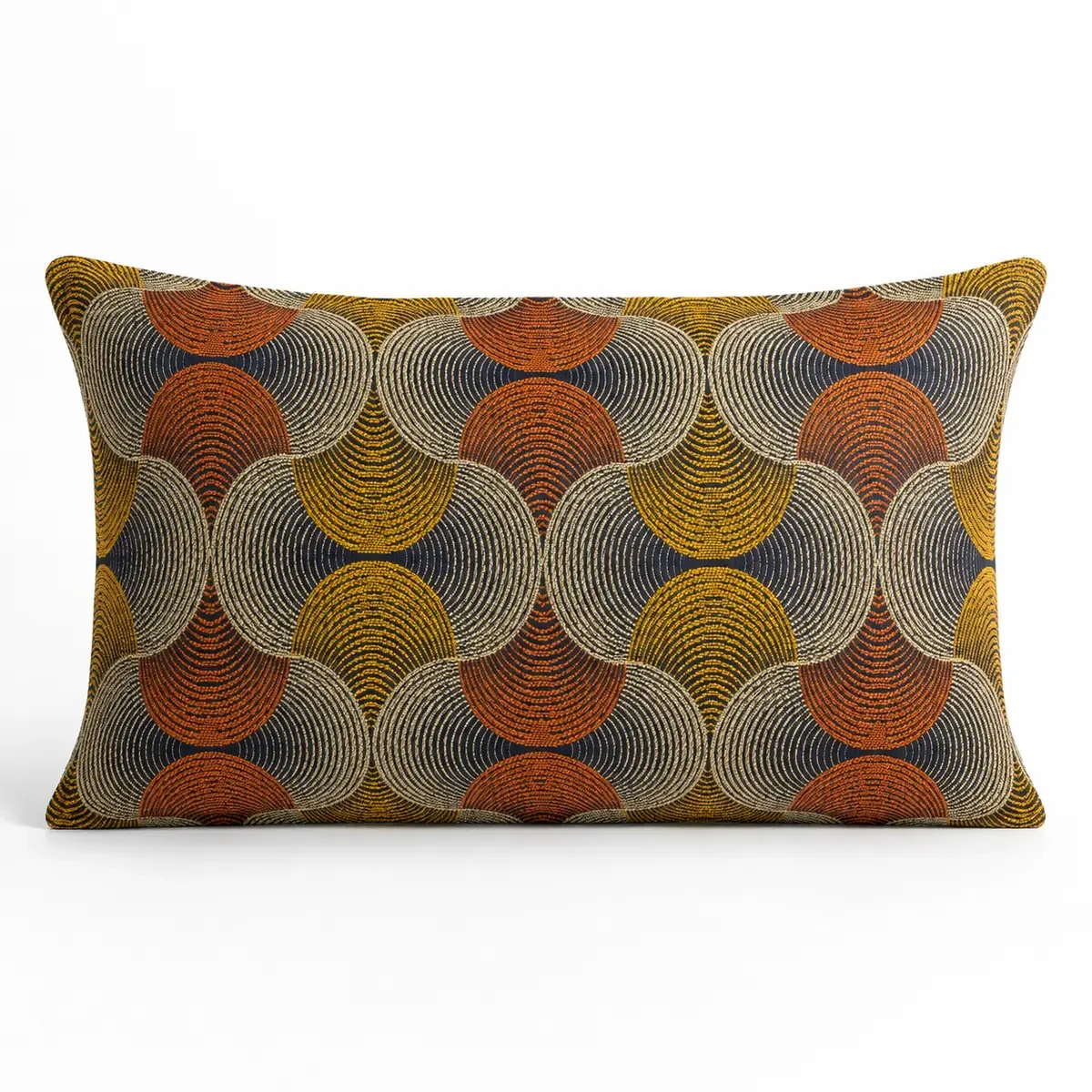 Housse de coussin cercles rétro, 30 × 50 cm - Maison douce