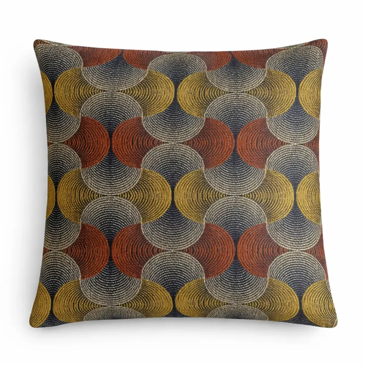 Housse de coussin cercles rétro, 45 × 45 cm - Maison douce
