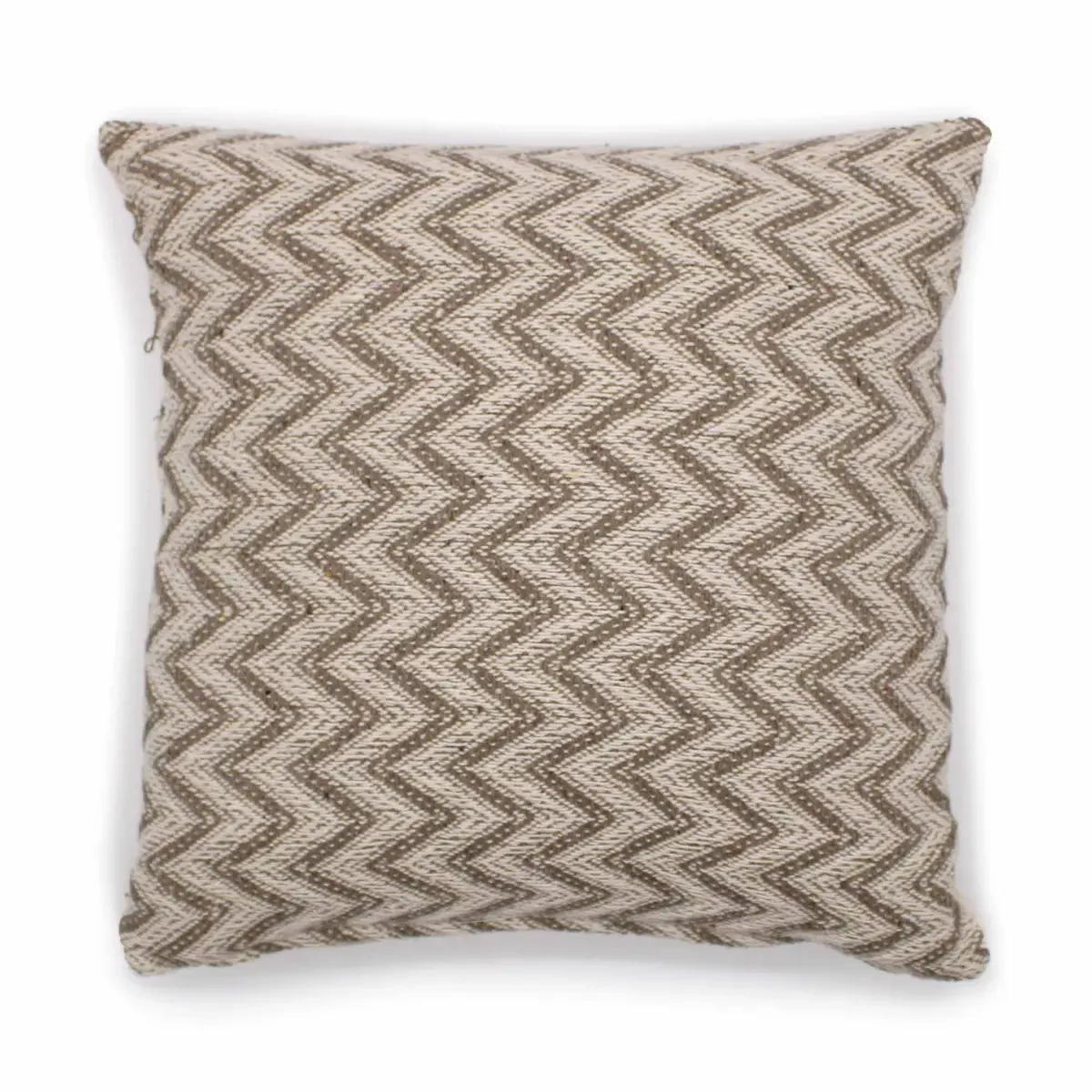 Housse de coussin en coton gris à chevrons larges, 40 × 40 cm - Maison douce