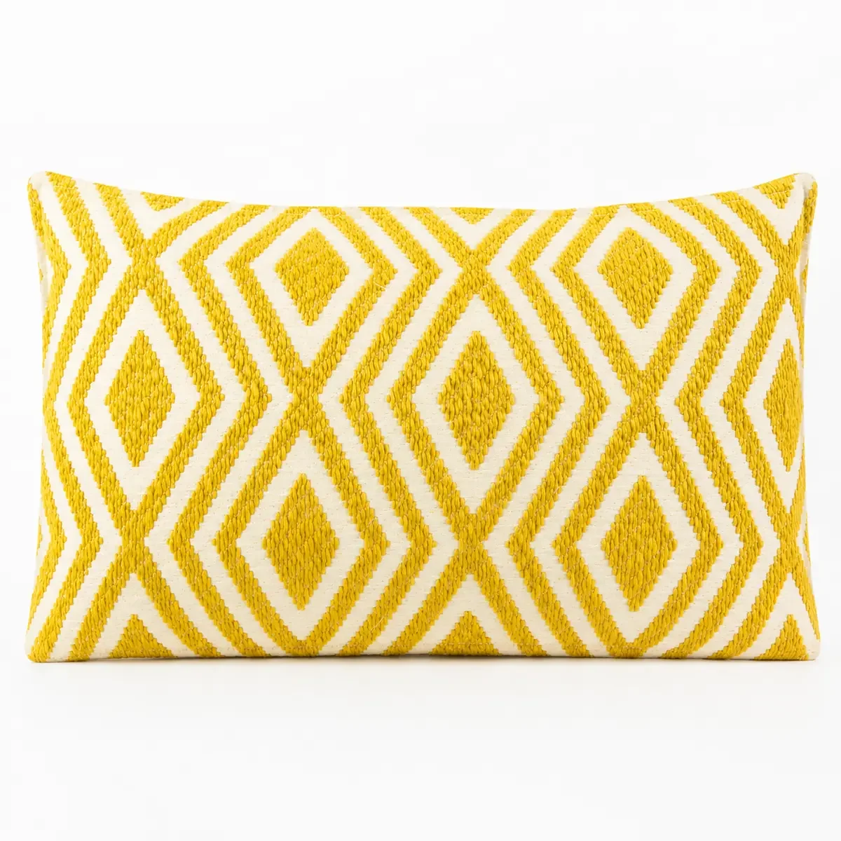 Housse de coussin losanges moutarde, 30 × 50 cm - Maison douce