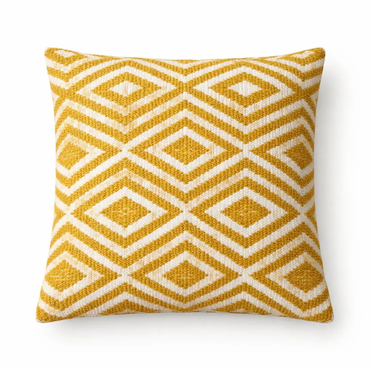 Housse de coussin losanges moutarde, 45 × 45 cm - Maison douce