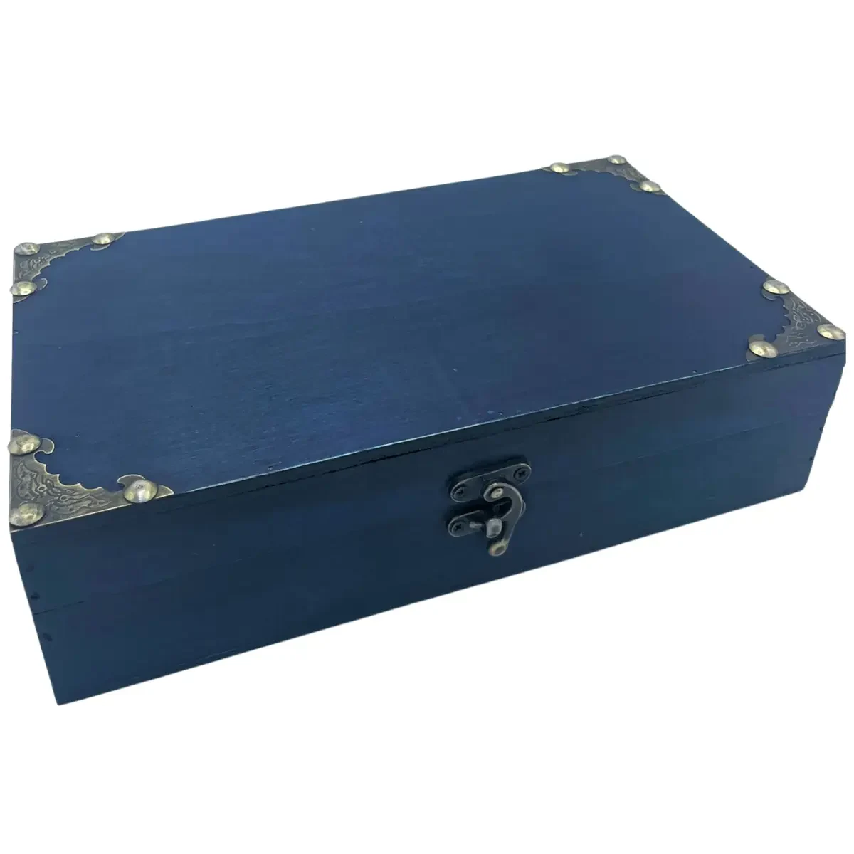 Rangement vintage, coffret bleu canard - Maison douce