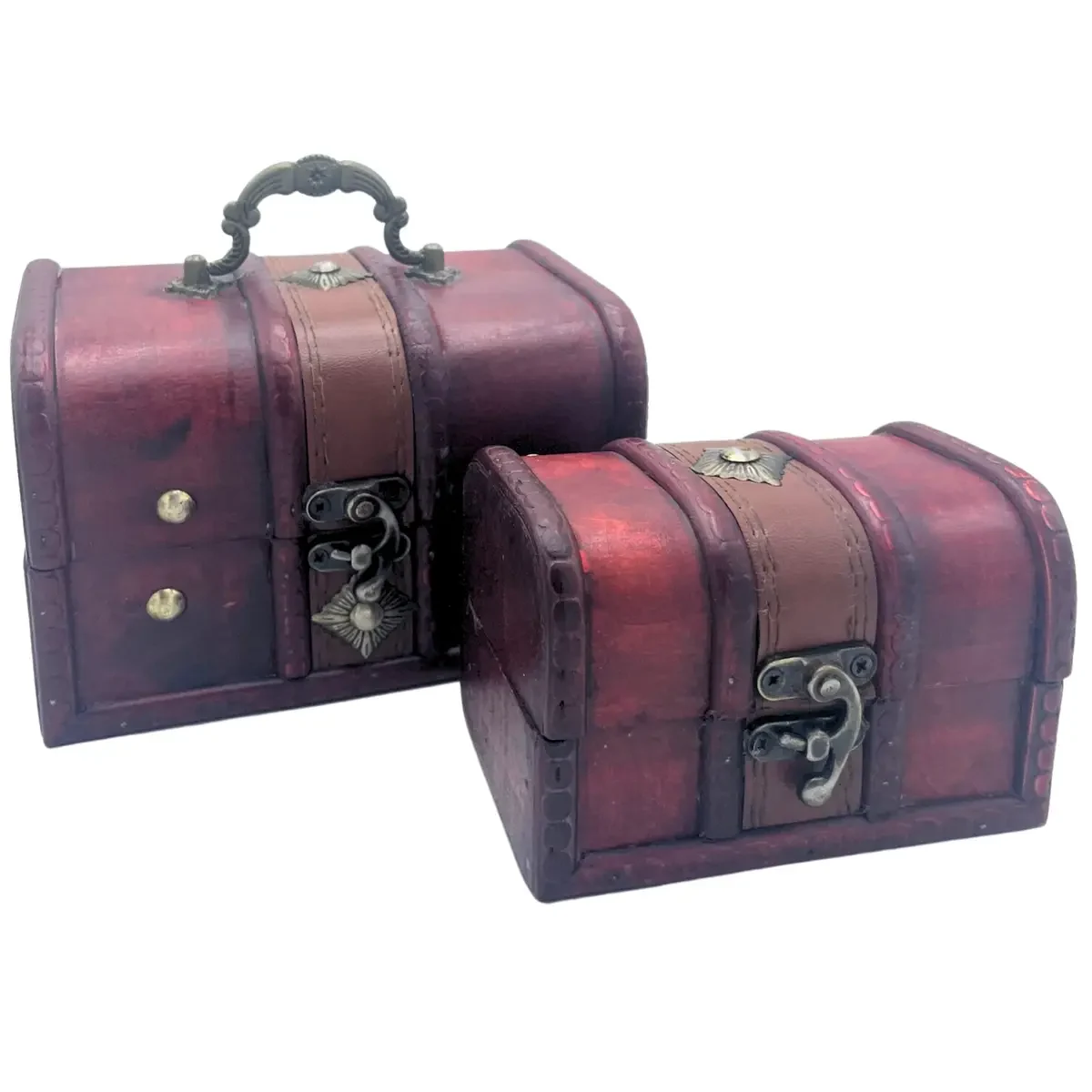 Rangement vintage, coffrets naturels, lot de 2 - Maison douce