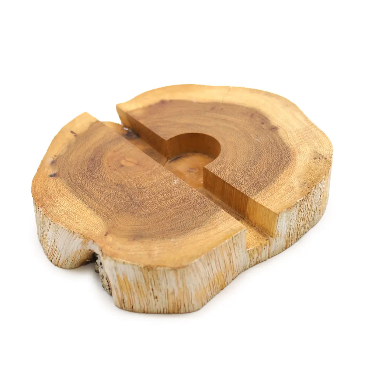 Support de téléphone en bois de gamal — Blanc patiné - Photo 1