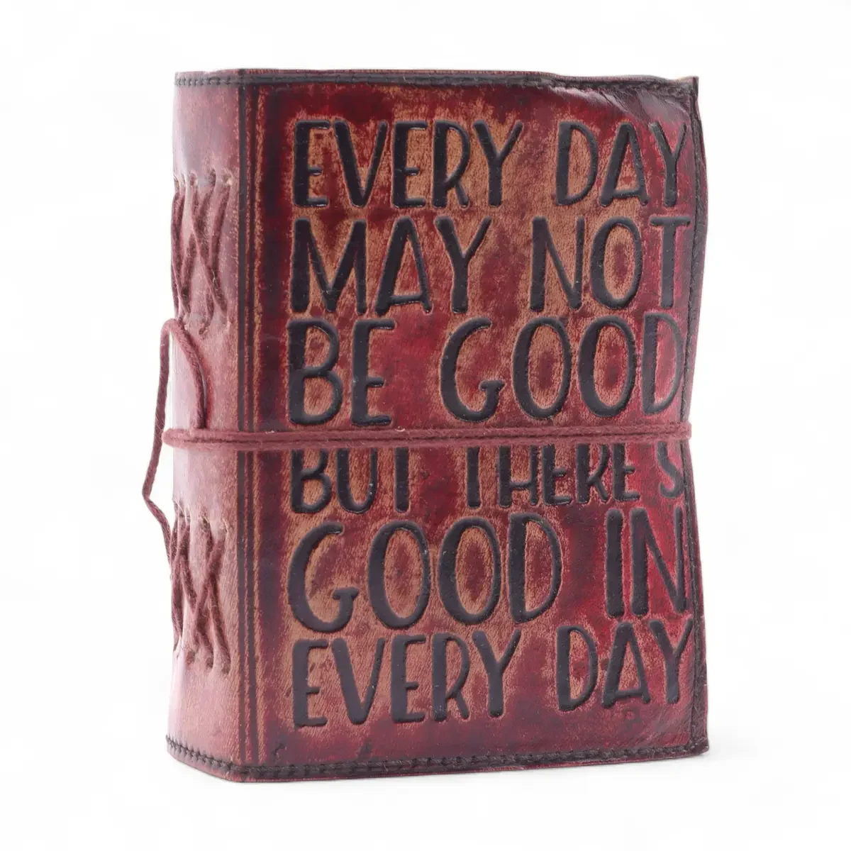 Carnet en cuir inscription Every Day May Not Be Good, 12,7 × 8,9 cm - Pause Papier