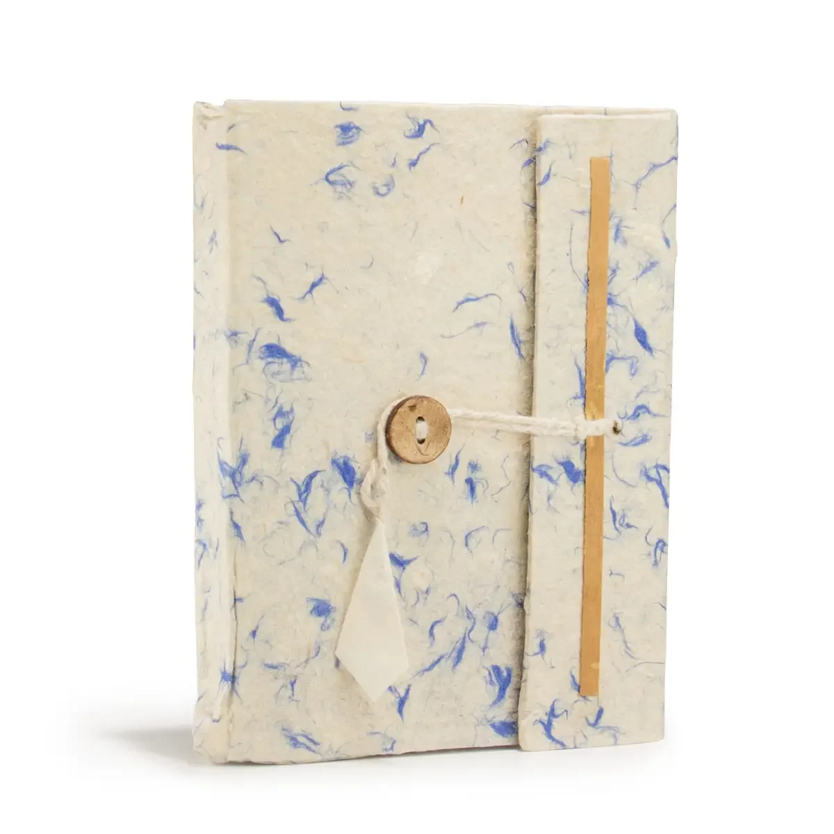Carnet en papier lokta bleu mélangé, 15 × 12 cm - Pause Papier
