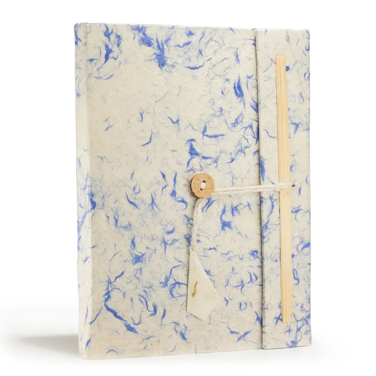 Carnet en papier lokta bleu mélangé, 21 × 15 cm - Pause Papier