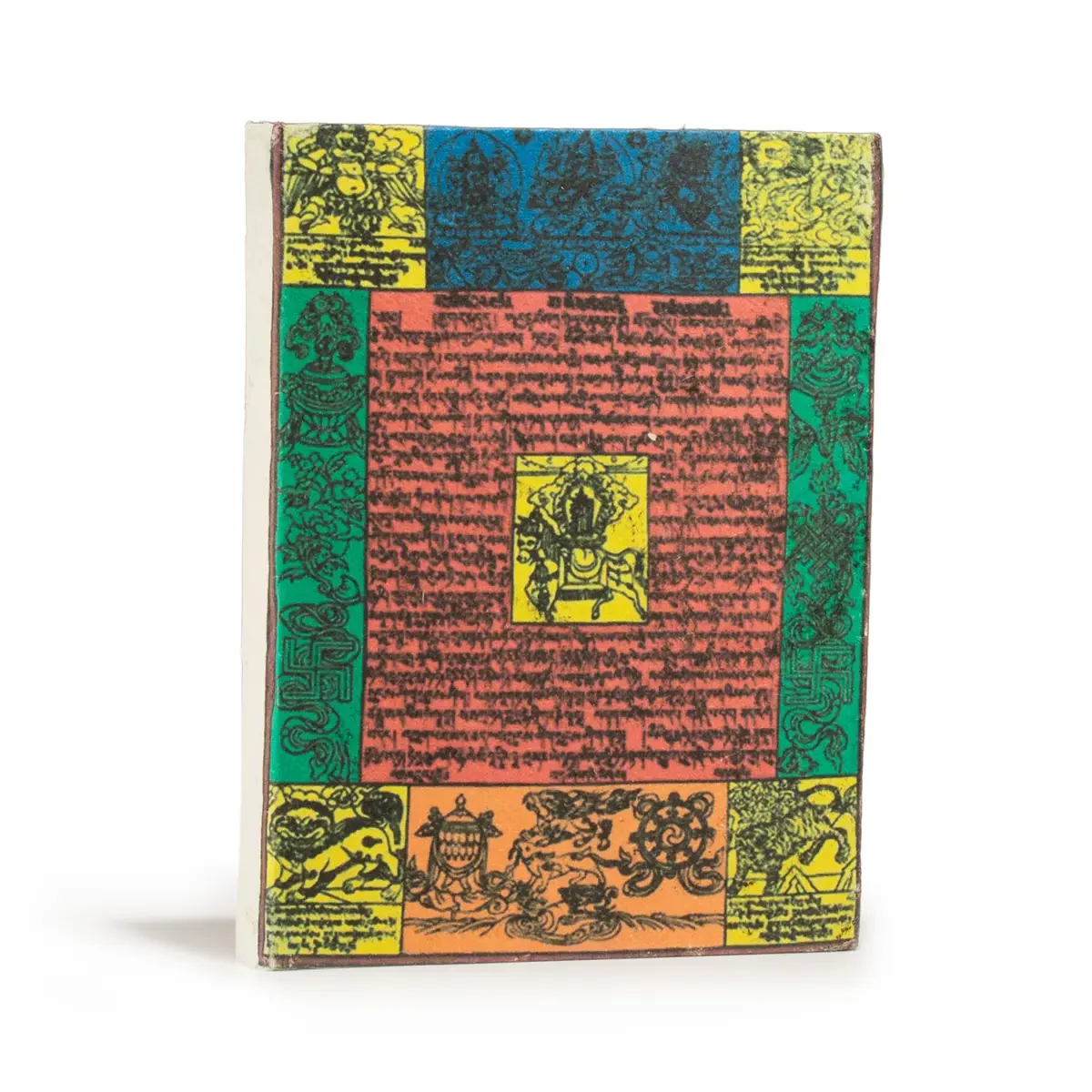 Carnet en papier lokta drapeaux de prière, ton naturel, 15 × 12 cm - Pause Papier
