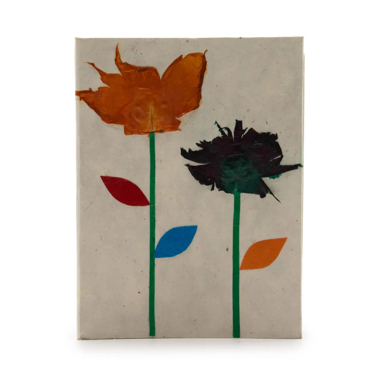 Carnet floral Lokta — 15 × 12 cm, 45 feuilles - Pause Papier