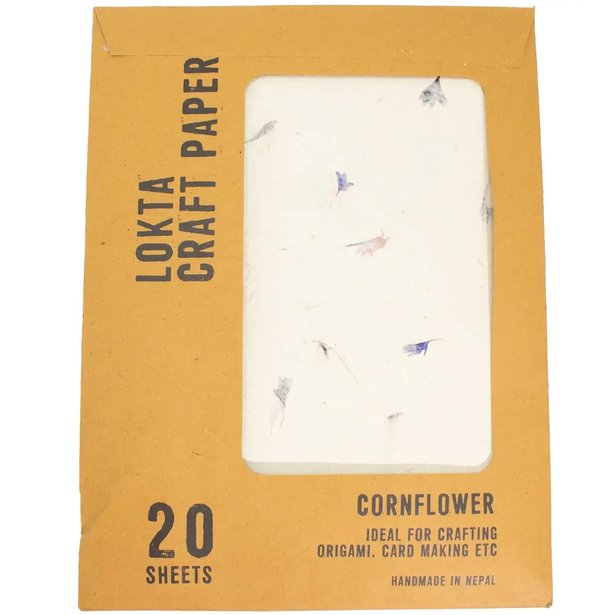 Papier créatif lokta A4, bleuet, 20 feuilles - Pause Papier