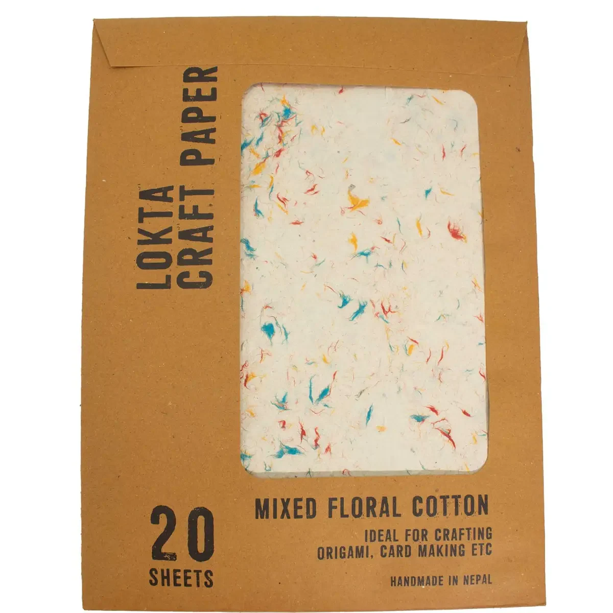 Papier créatif lokta A4, fleurs et coton, 20 feuilles - Pause Papier