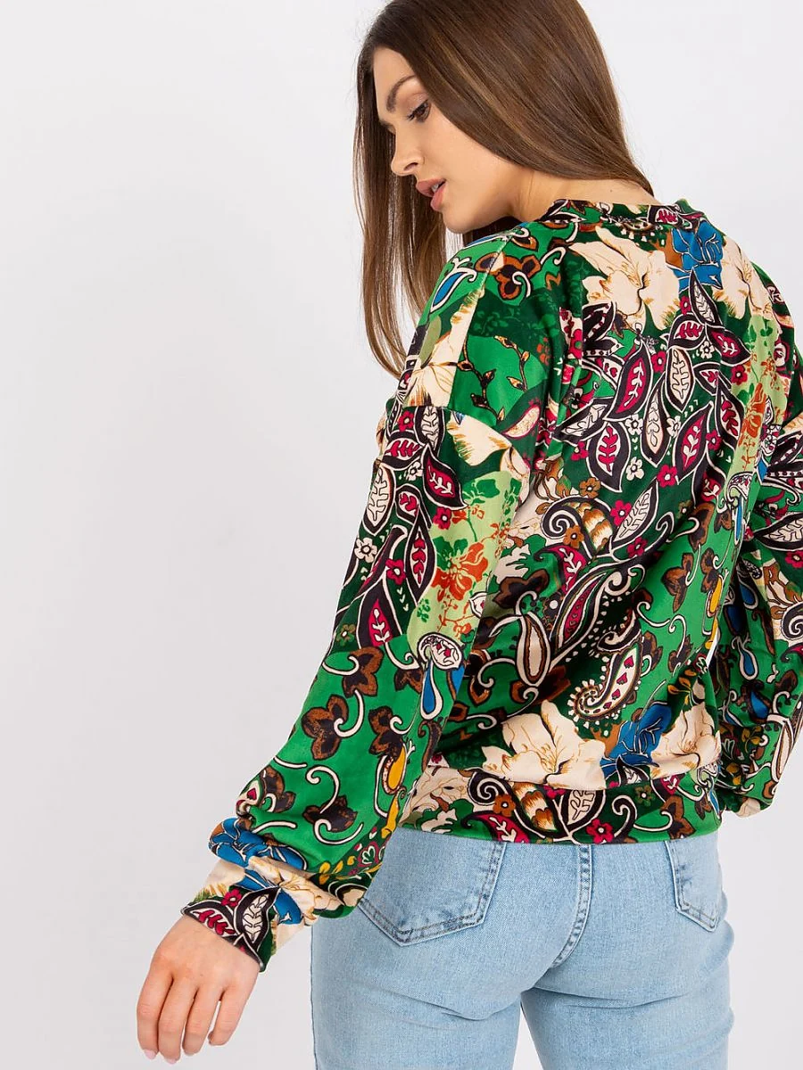 Blouse verte à motif - Italy Moda - Vestiaire Clair