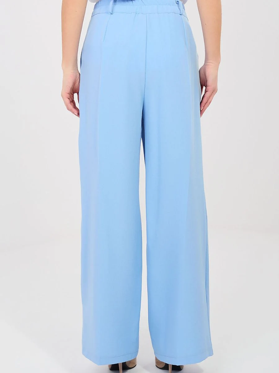 Pantalon bleu large à taille haute - Rue Paris - Vestiaire Clair