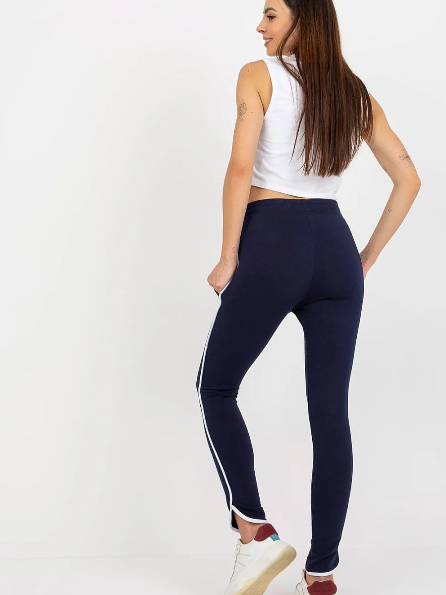 Pantalon de jogging bleu marine à bandes contrastantes - Rue Paris - Vestiaire Clair