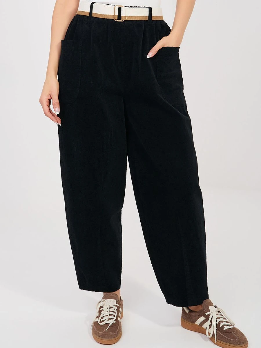 Pantalon noir en velours côtelé — Rue Paris - Vestiaire Clair