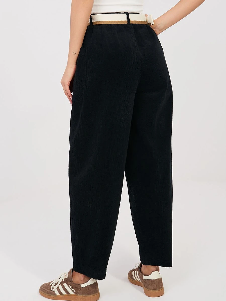 Pantalon noir en velours côtelé - Rue Paris - vue 2
