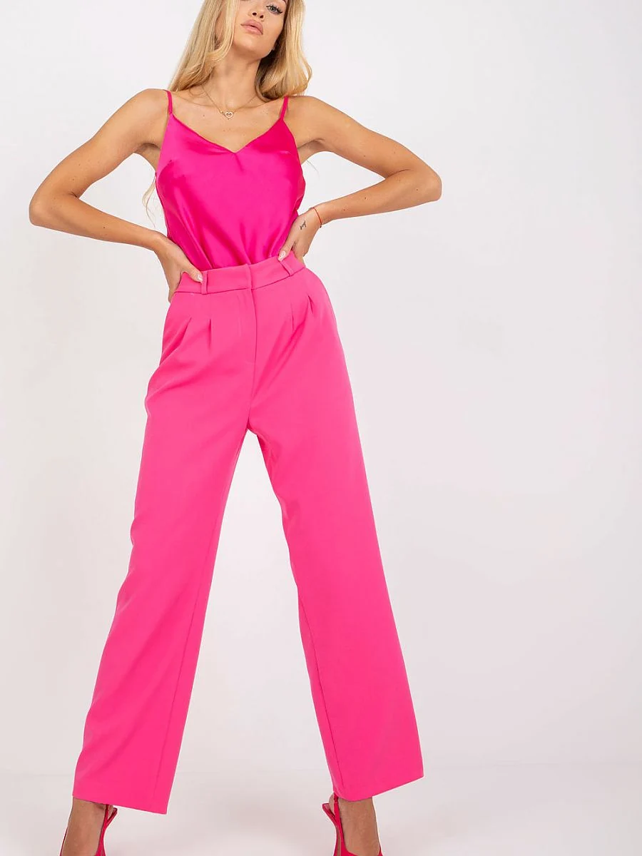 Pantalon rose à jambes larges - Rue Paris - Vestiaire Clair