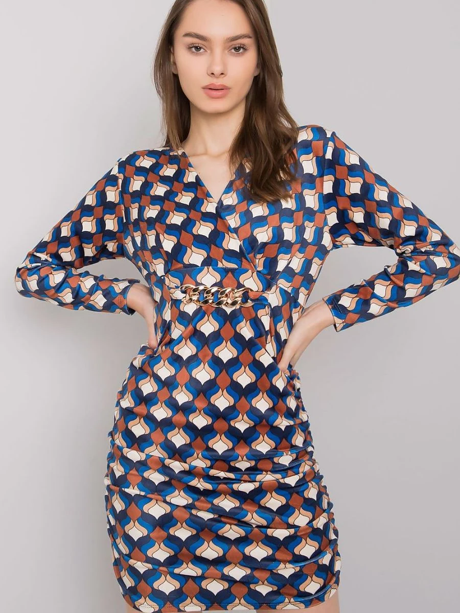 Robe bleue effet velours - Italy Moda - Vestiaire Clair