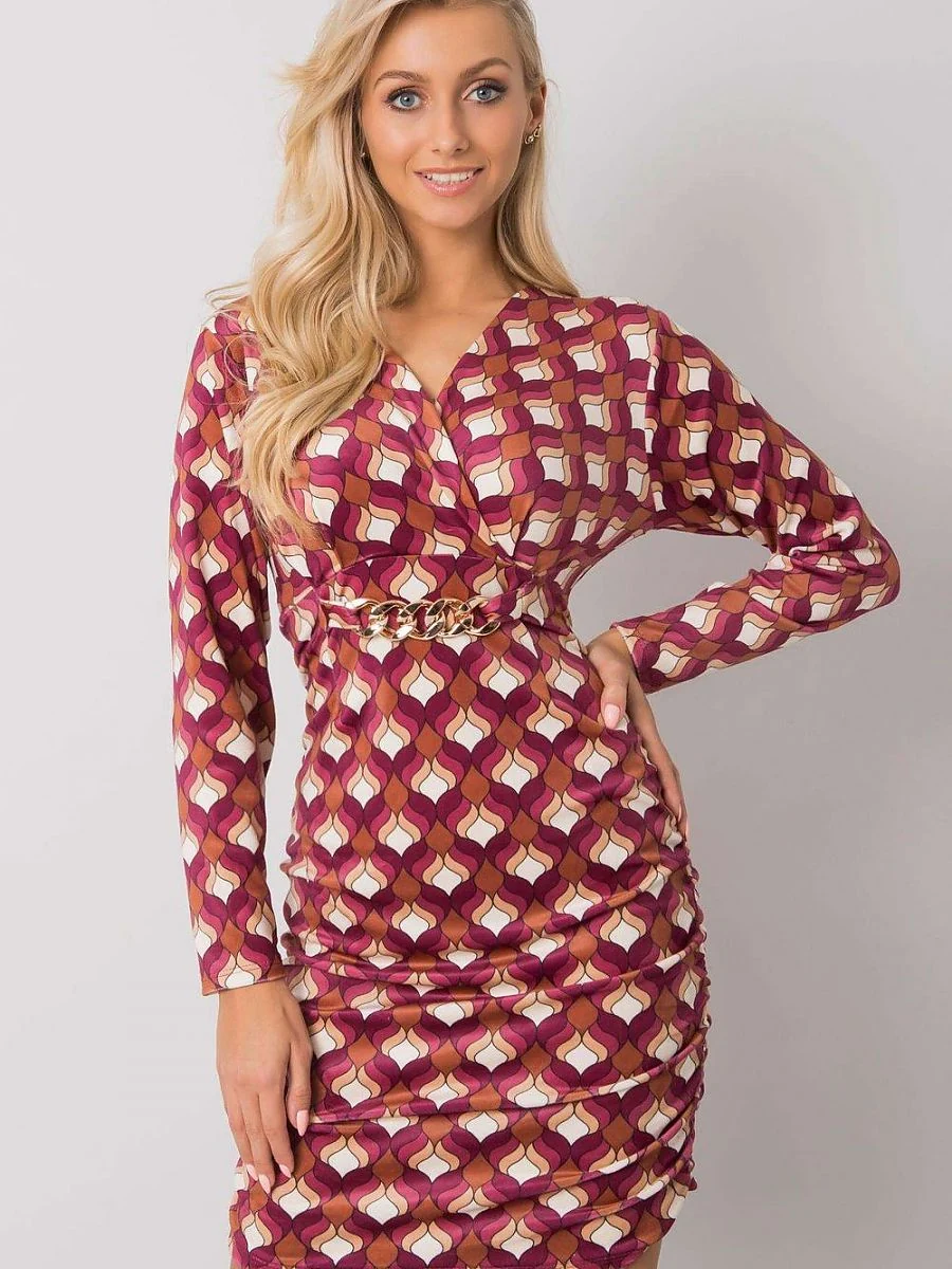 Robe rose effet velours - Italy Moda - Vestiaire Clair