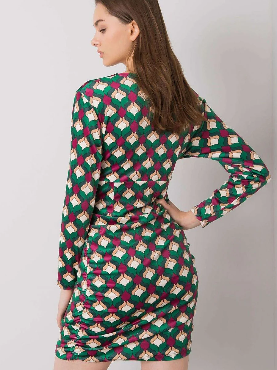 Robe verte effet velours - Italy Moda - Vestiaire Clair