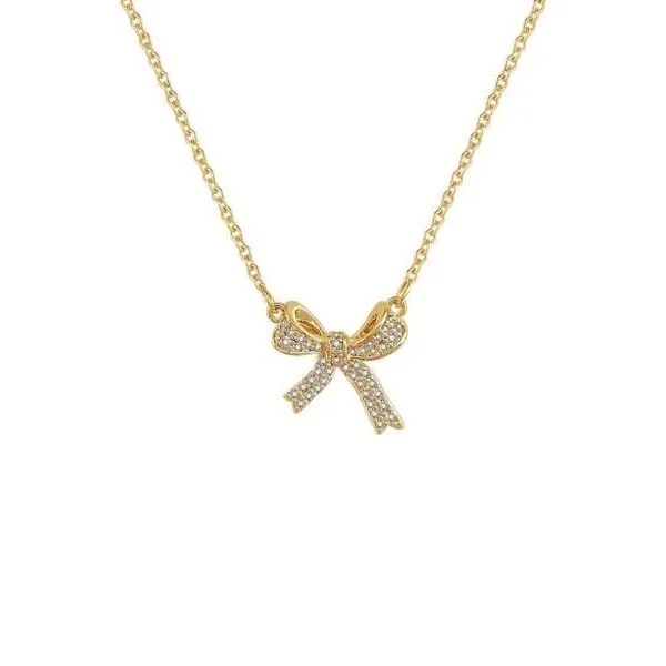 Collier pendentif femme acier inoxydable doré zircon NOEUX - Photo 1