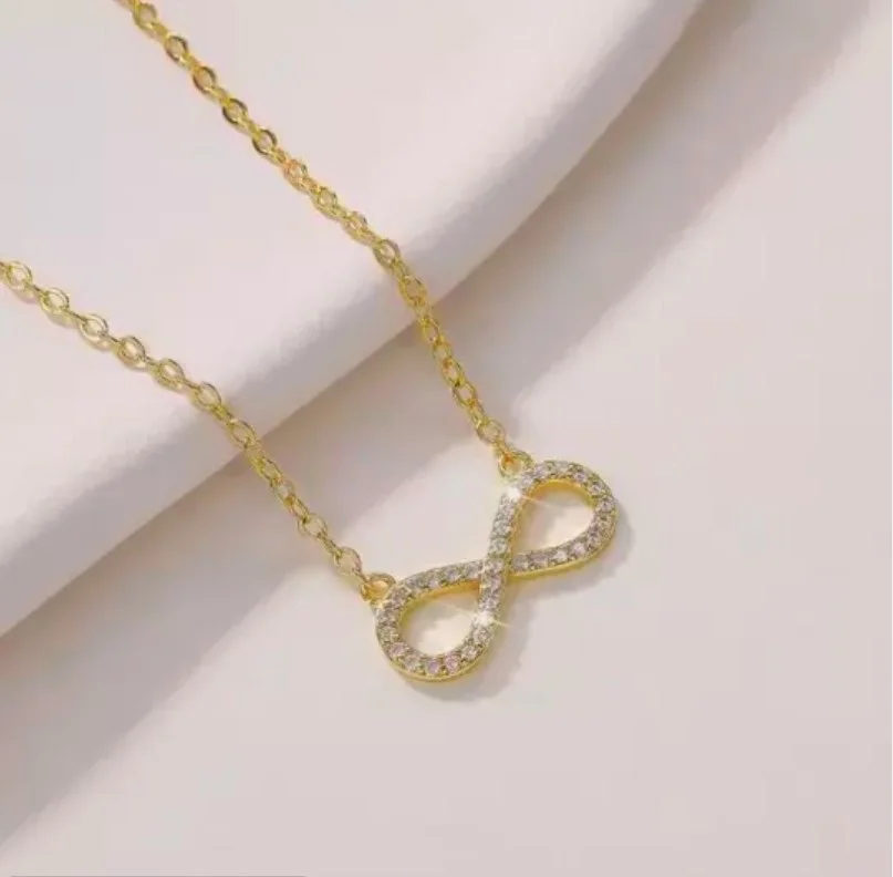 Collier pendentif femme acier inoxydable zircon Infini - Photo 4