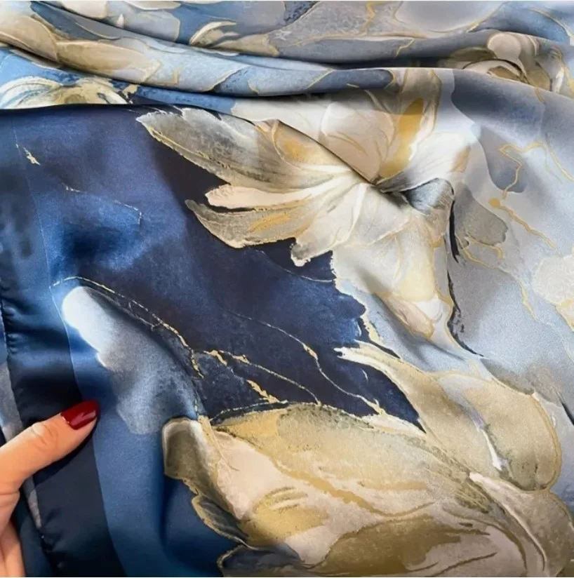 Foulard long femme 180 x 90 cm Polyester effet soie GROSSE FLEUR - Photo 4