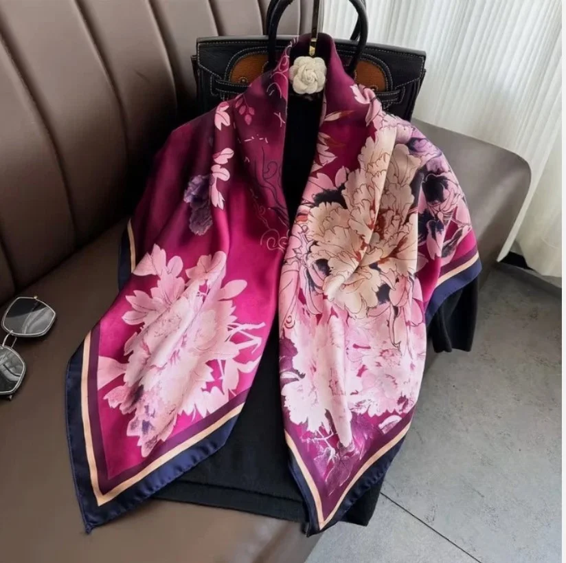 Foulard long femme 85 x 180 cm Polyester 28411 - Photo 2