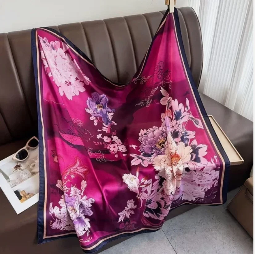 Foulard long femme 85 x 180 cm Polyester 28411 - Photo 4