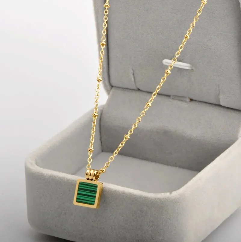 Collier pendentif femme acier inoxydable doré - Photo 3
