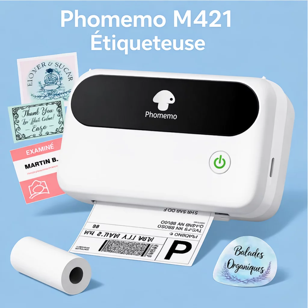 Imprimante d'étiquettes thermique Bluetooth Phomemo M421 – 4x6 pour expédition et e-commerce - Photo 1