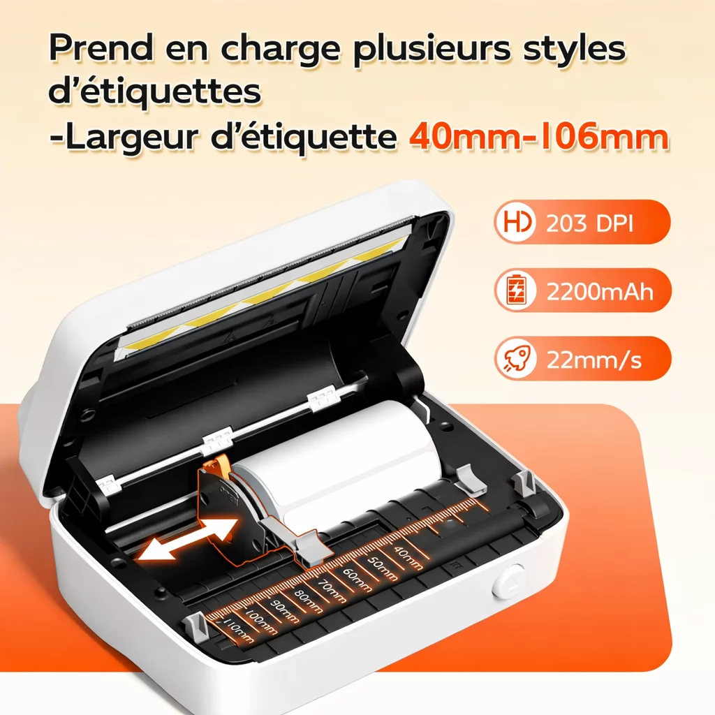 Imprimante d'étiquettes thermique Bluetooth Phomemo M421 – 4x6 pour expédition et e-commerce - Photo 4