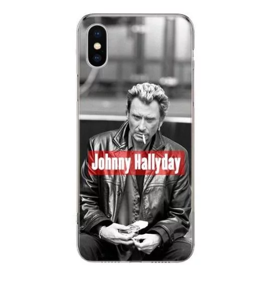 Coque TPU Silicone 'le Taulier' Johnny Hallyday pour iPhone 11
