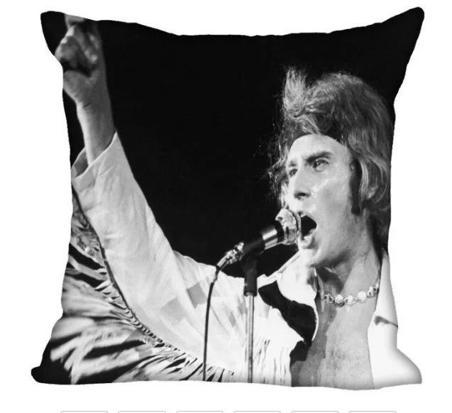 Housse de coussin en Polyester Johnny Hallyday ‘le taulier’
