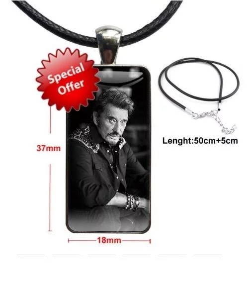 Collier corde ras du cou hommage Johnny Hallyday