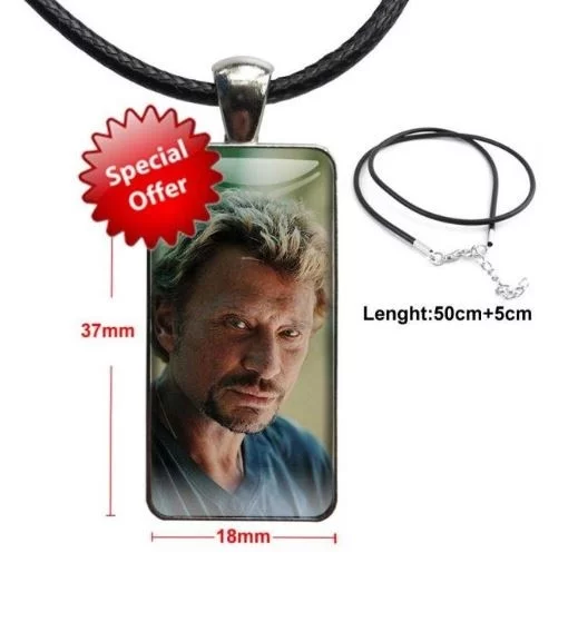 Collier corde ras du cou hommage Johnny Hallyday