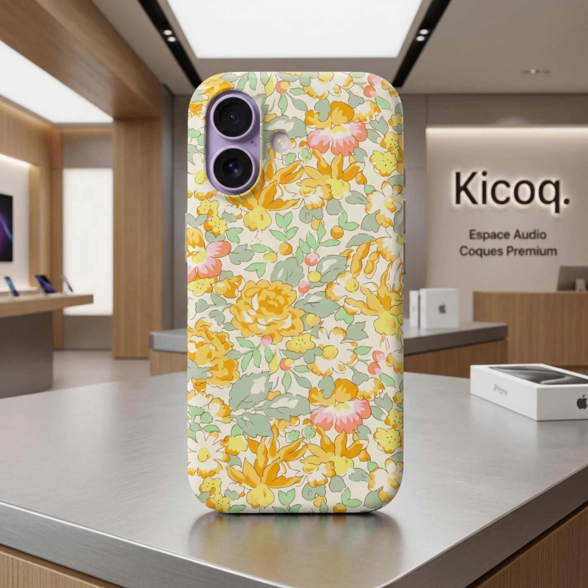 Coque pour iPhone Liberty Powis Rose - Photo 1