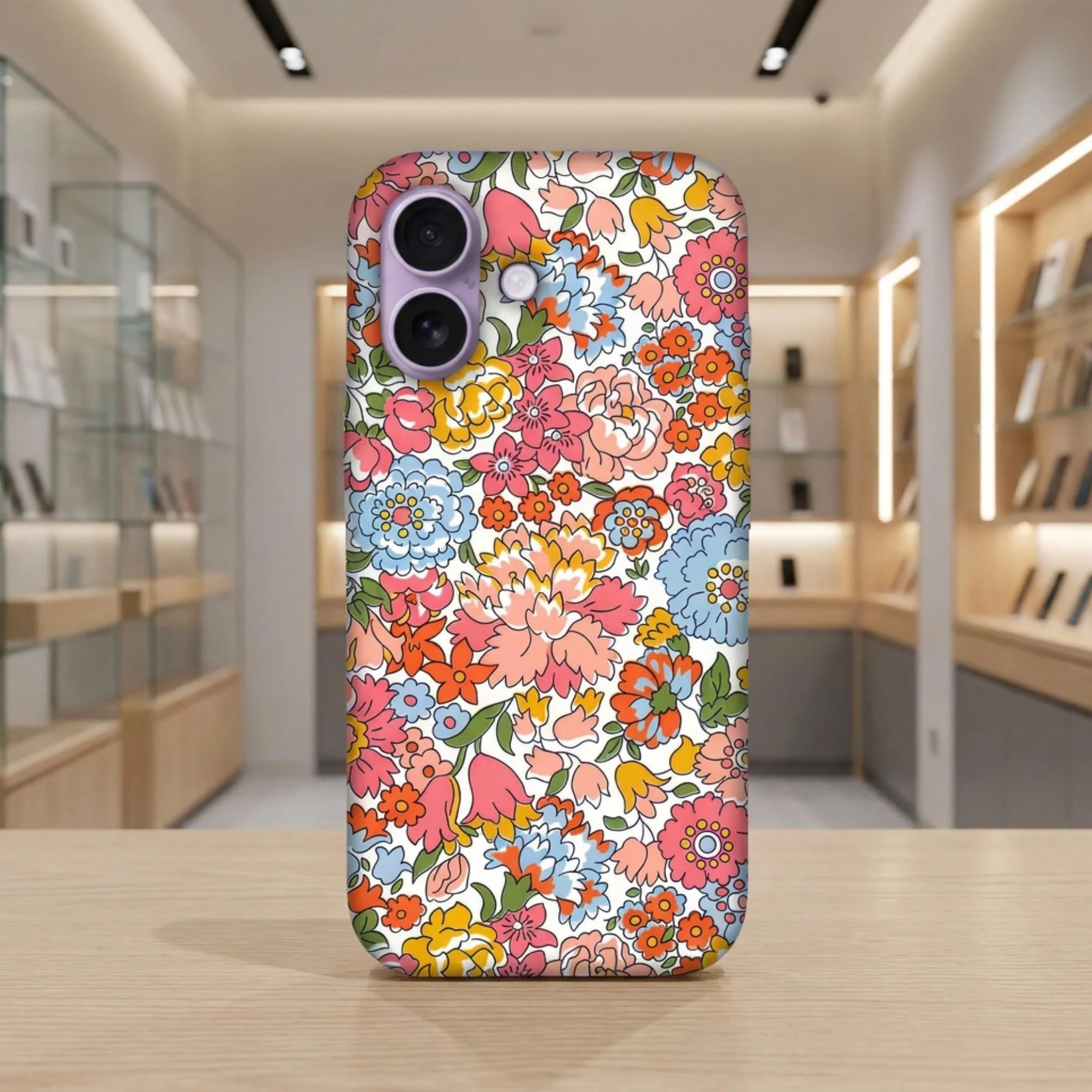 Coque pour iPhone Liberty Nell Annie May Corail - Photo 1