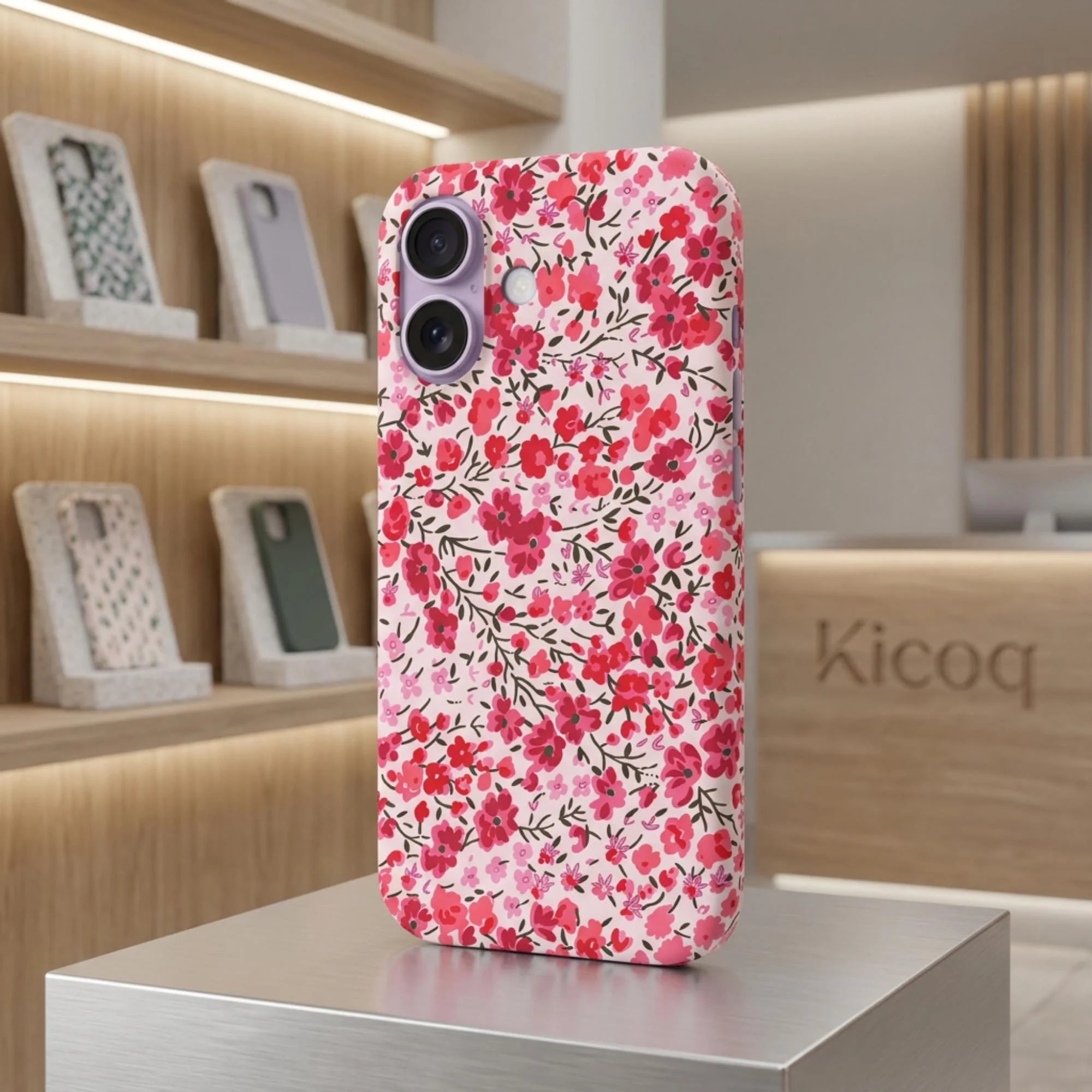 Coque pour iPhone Liberty Phoebe Fraise des bois. - Photo 1