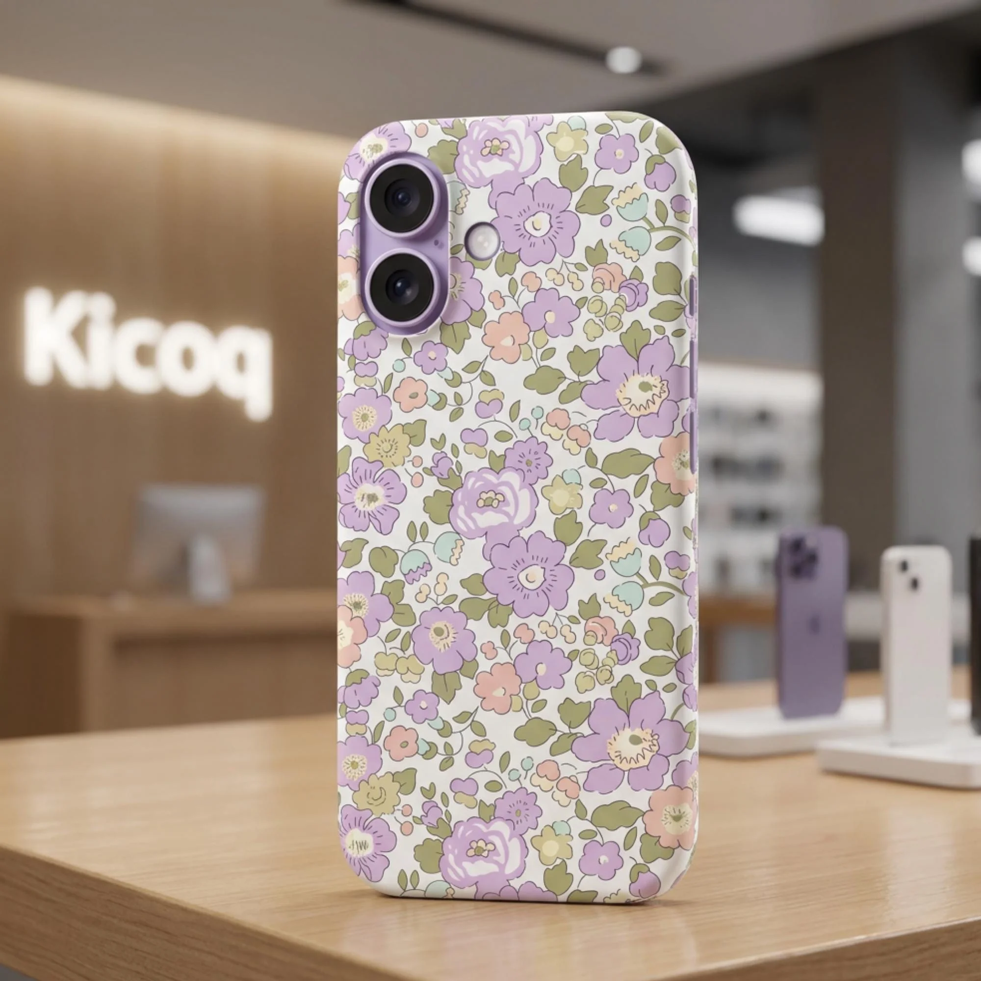 Coque pour iPhone Liberty Betsy lilas Or - Photo 1