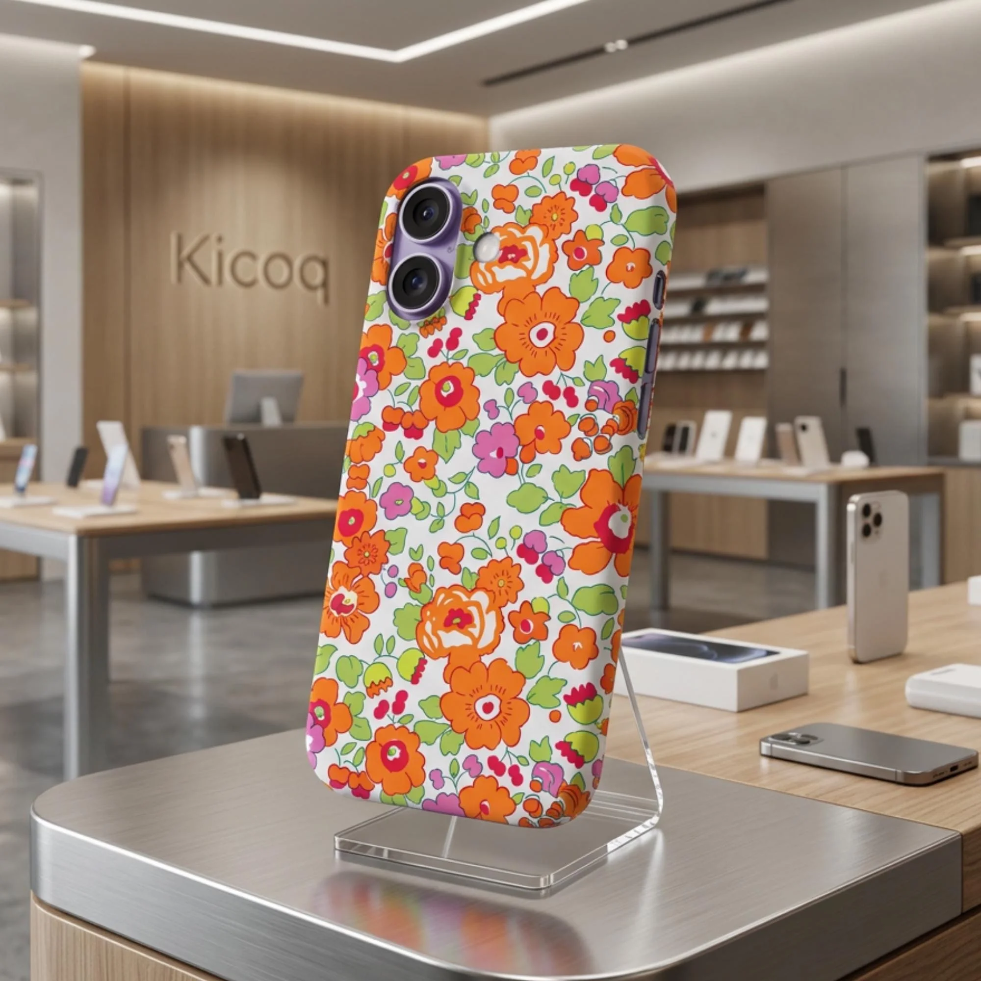 Coque pour iPhone Liberty Betsy Mandarine - Photo 1