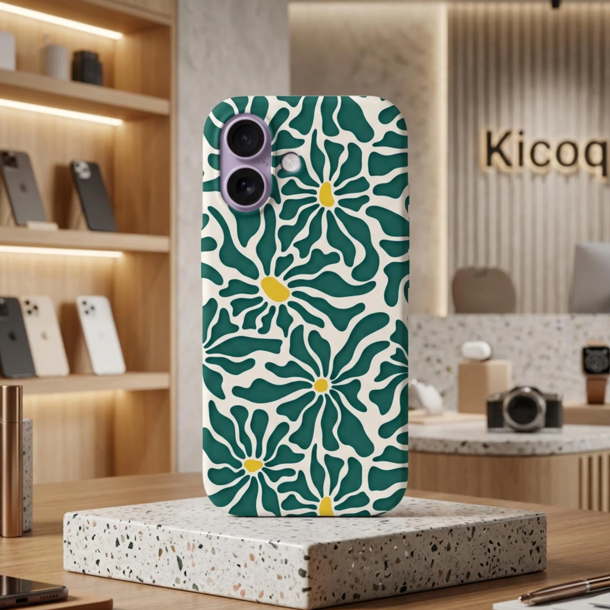 Coque pour iPhone Liberty Soleil vert