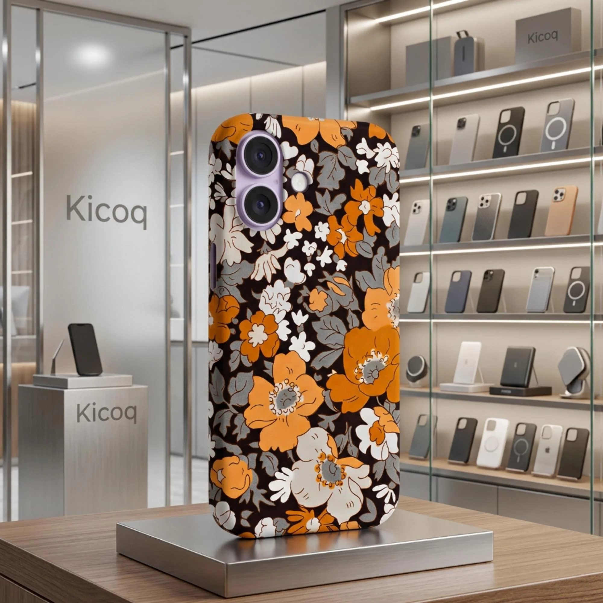Coque pour iPhone Liberty night flower. - Photo 1
