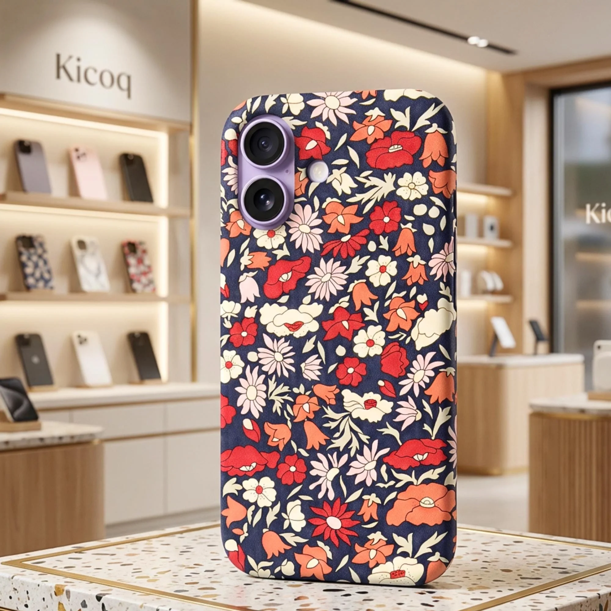 Coque pour iPhone Liberty Petal and Daisy red - Photo 1