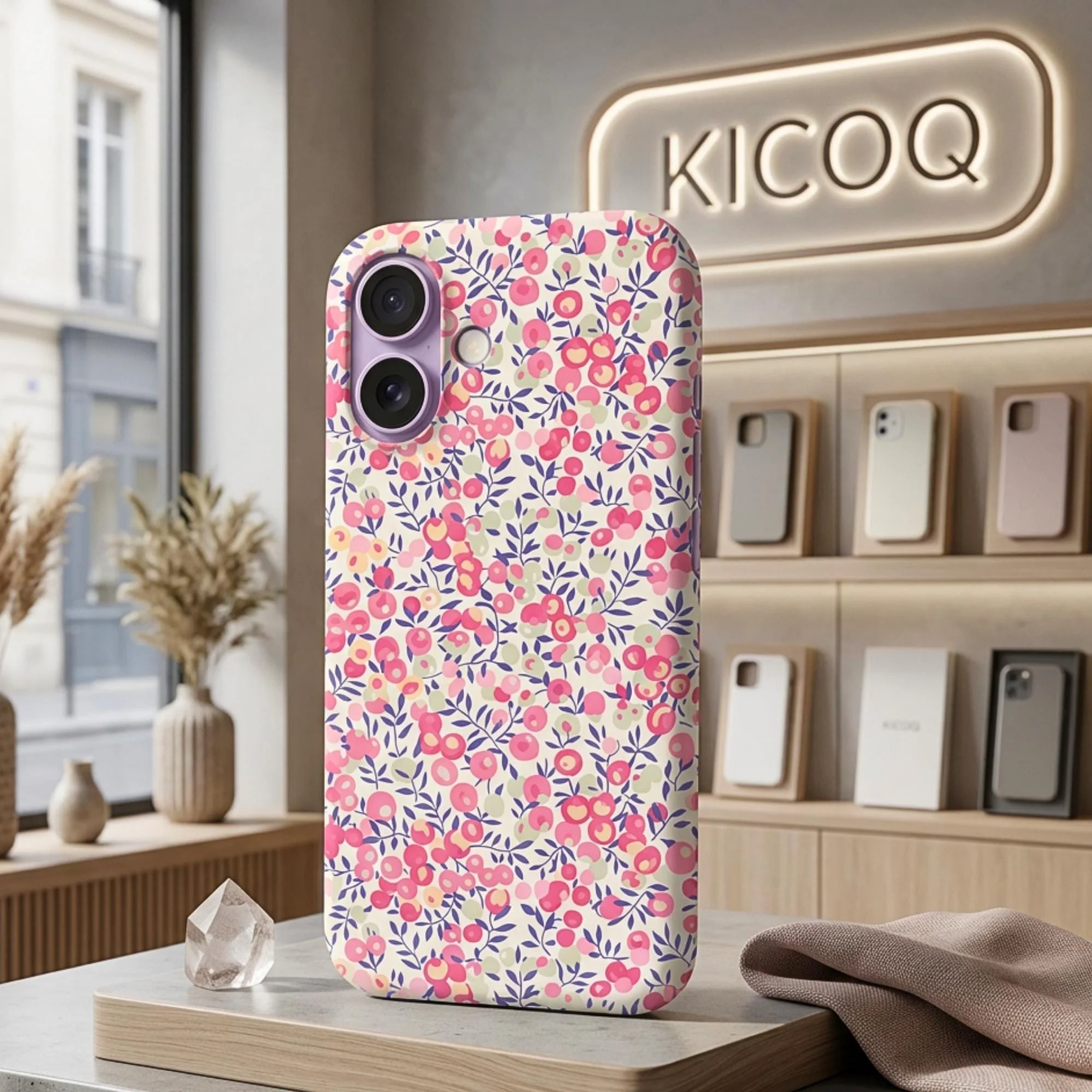 Coque pour iPhone Liberty Wiltshire Bud pink - Photo 1