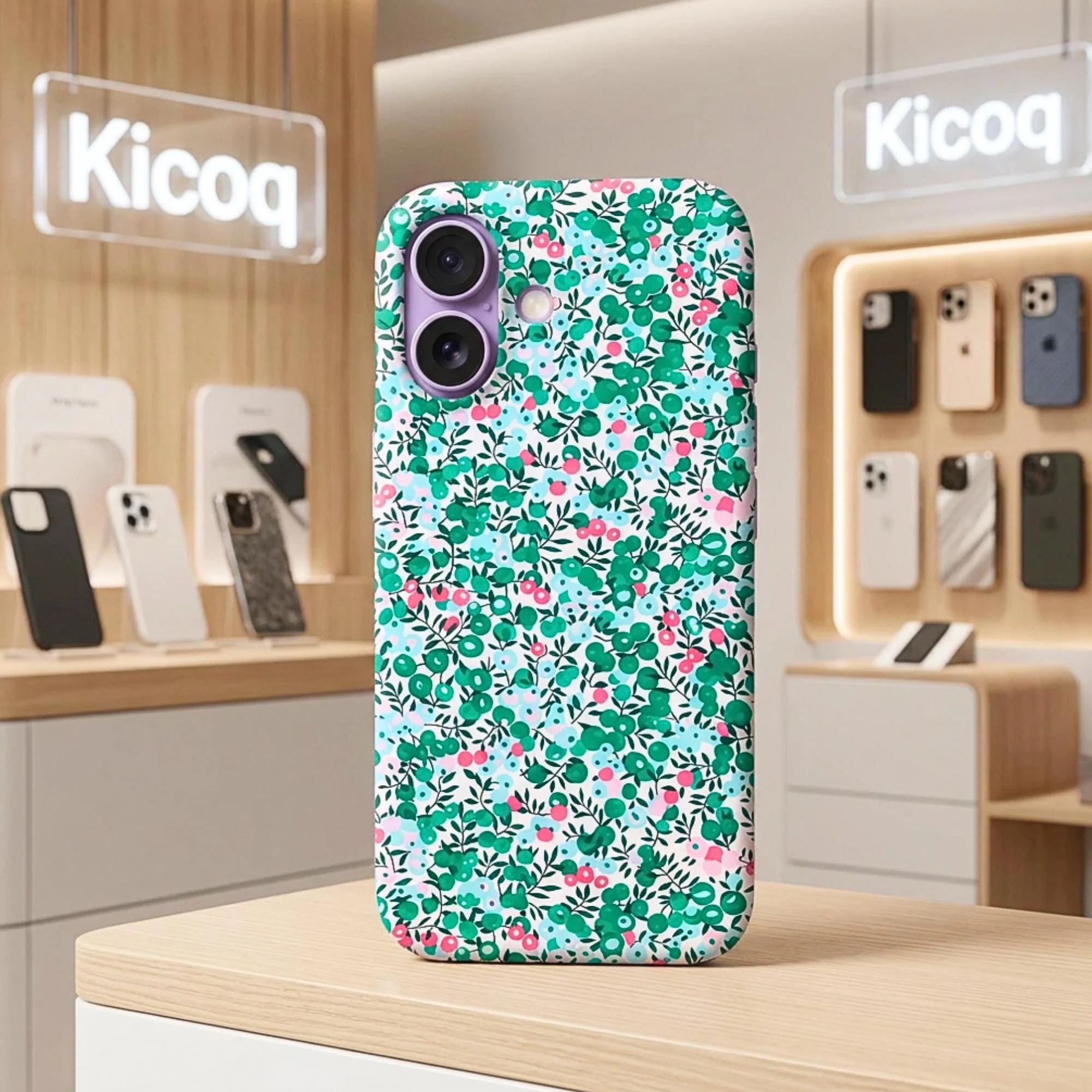 Coque pour iPhone Liberty Wiltshire emeraude - Photo 1