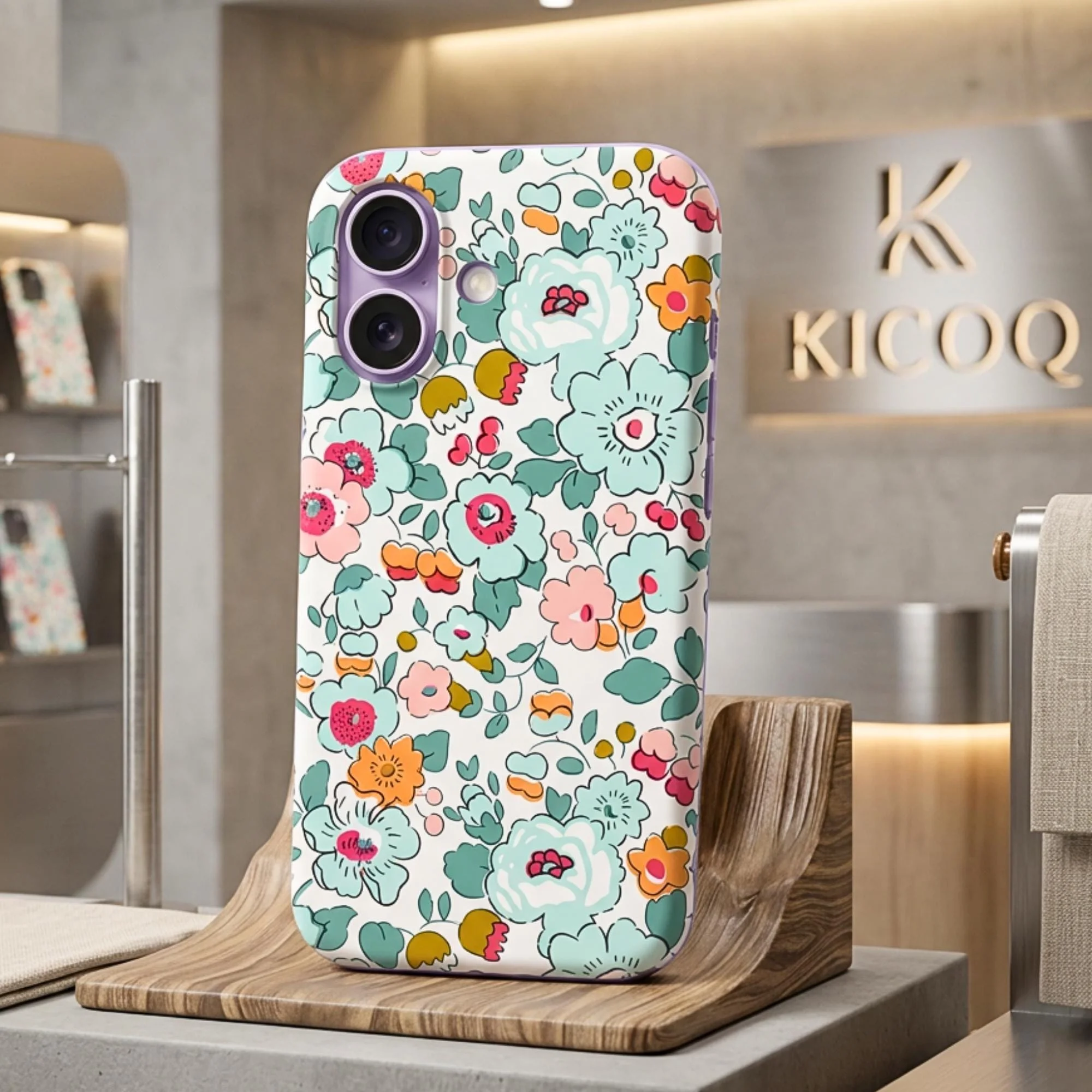 Coque pour iPhone Liberty Betsy émeraude - Photo 1